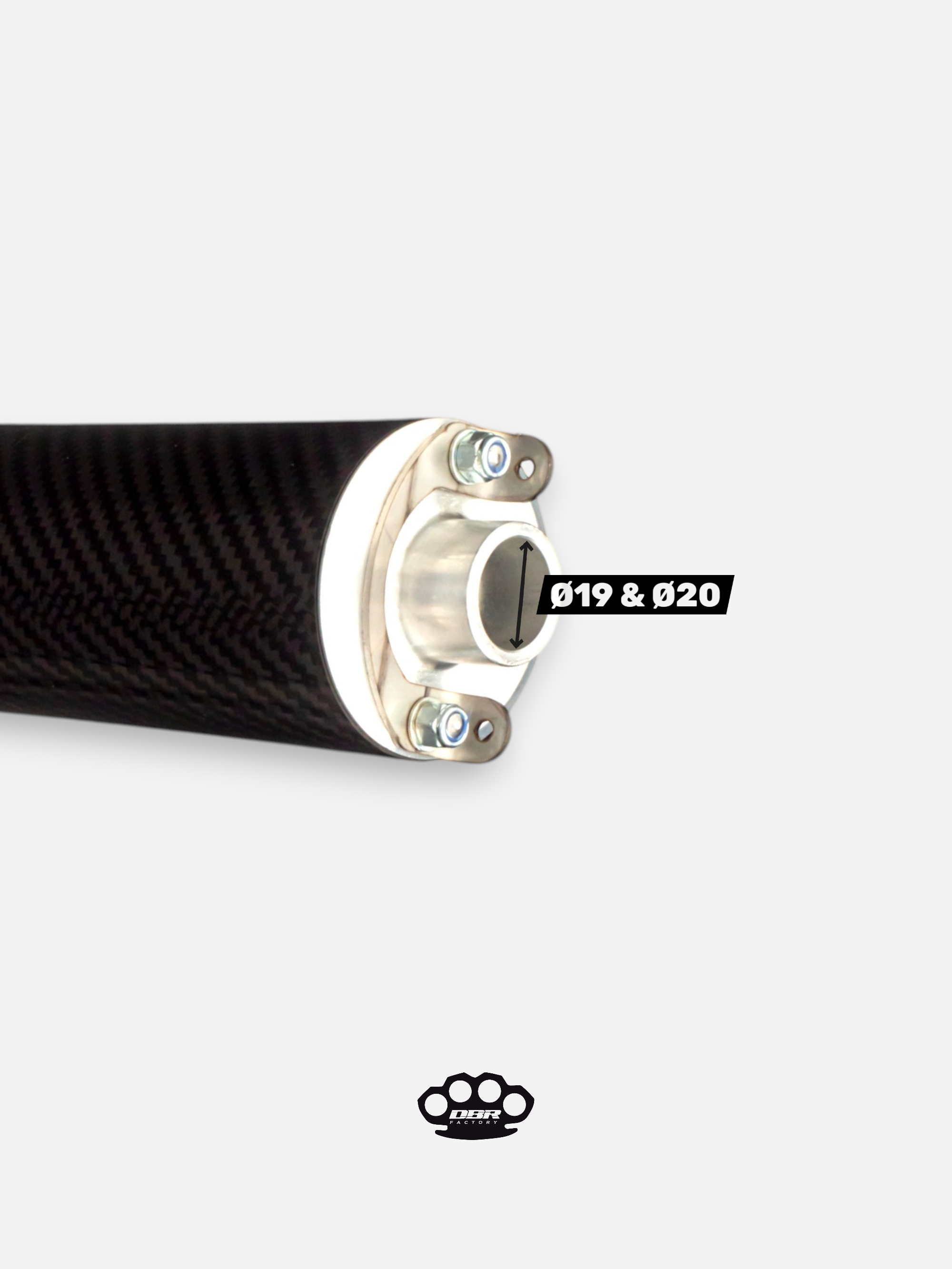 Silenziatore Universale Moped - Ø19 / Ø20 - L. 150mm / 190mm - DBR Factory